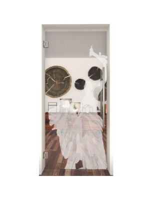 Pendeltür Rom Gelasert Auf Klarglas