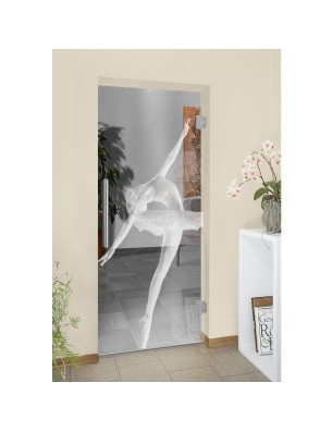 Pendeltür Balerina Gelasert Auf Klarglas