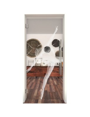 Pendeltür Balerina Gelasert Auf Klarglas