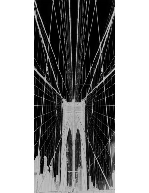 Pendeltür Brooklyn Gelasert Auf Klarglas