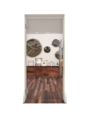 Pendeltür Europa Gelasert Auf Klarglas