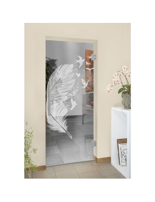 Pendeltür Phönix I Gelasert Auf Klarglas