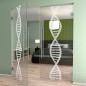 Pendeltür "DNA" Gelasert Auf Klarglas Pendeltür "DNA" Gelasert Auf Klarglas