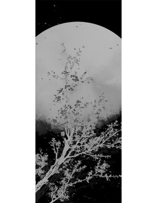 Pendeltür Mond Gelasert Auf Klarglas