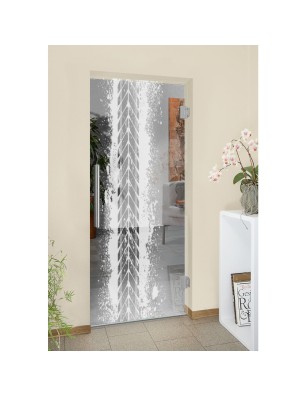 Pendeltür Abdruck Gelasert Auf Klarglas