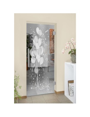 Pendeltür Balong Gelasert Auf Klarglas