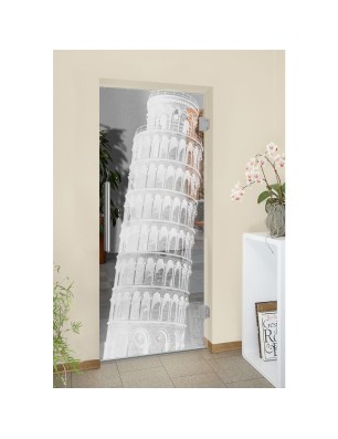 Pendeltür Pisa Gelasert Auf Klarglas
