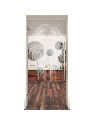 Pendeltür Silhuette III Gelasert Auf Klarglas