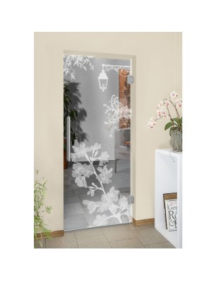 Pendeltür Streetlamp Gelasert Auf Klarglas