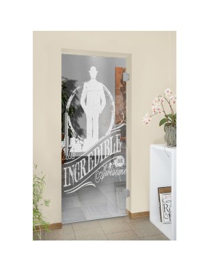 Pendeltür Mr. Incredible Gelasert Auf Klarglas