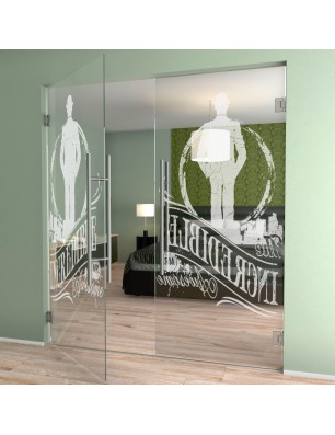 Pendeltür Mr. Incredible Gelasert Auf Klarglas