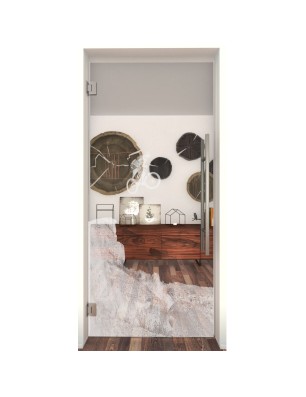 Pendeltür Biker 2 Gelasert Auf Klarglas