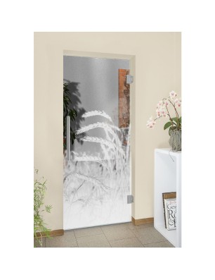 Pendeltür Ernte Gelasert Auf Klarglas