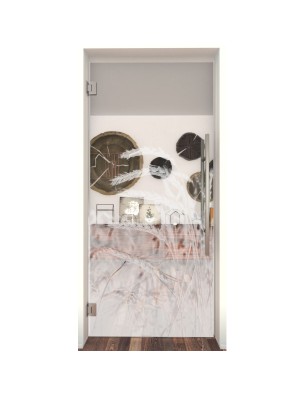 Pendeltür Ernte Gelasert Auf Klarglas