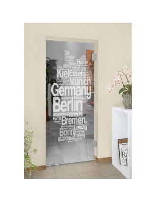 Pendeltür Germany Gelasert Auf Klarglas