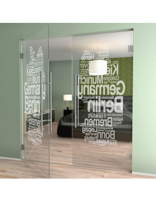 Pendeltür Germany Gelasert Auf Klarglas