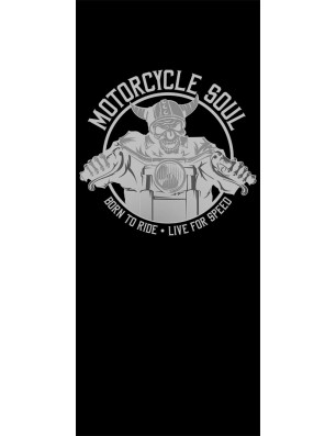 Pendeltür Motorcycle Gelasert Auf Klarglas