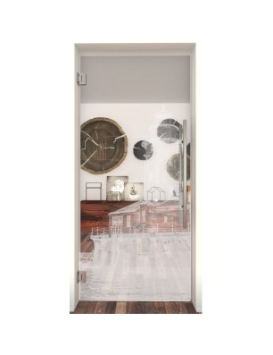 Pendeltür Leuchtturm 5 Gelasert Auf Klarglas