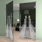 Pendeltür Treppe Gelasert Auf Grauglas Pendeltür Treppe Gelasert Auf Grauglas