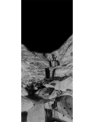 Pendeltür Wasserfall Gelasert Auf Grauglas