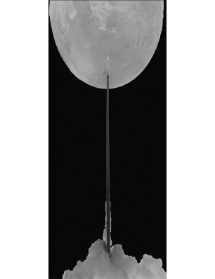 Pendeltür Rakete Gelasert Auf Grauglas