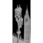 Pendeltür Big Ben Gelasert Auf Grauglas Pendeltür Big Ben Gelasert Auf Grauglas