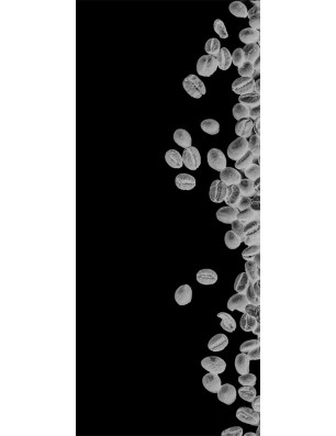 Pendeltür Kaffeebohnen III Gelasert Auf Grauglas