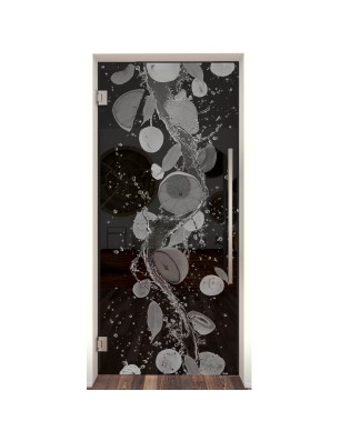 Pendeltür Fruits 2 Gelasert Auf Grauglas