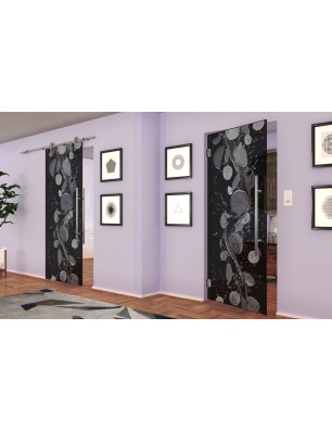 Pendeltür Fruits 2 Gelasert Auf Grauglas