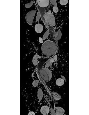 Pendeltür Fruits 2 Gelasert Auf Grauglas