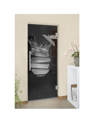 Pendeltür Fruits 3 Gelasert Auf Grauglas