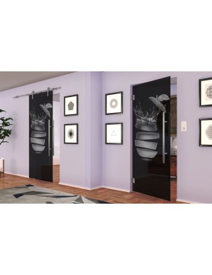 Pendeltür Fruits 3 Gelasert Auf Grauglas