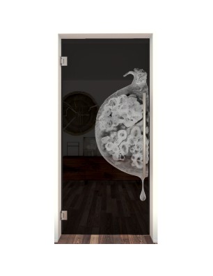 Pendeltür Fruits 4 Gelasert Auf Grauglas