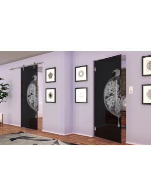 Pendeltür Fruits 4 Gelasert Auf Grauglas