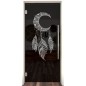 Pendeltür Dreamcatcher Gelasert Auf Grauglas Pendeltür Dreamcatcher Gelasert Auf Grauglas