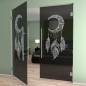 Pendeltür Dreamcatcher Gelasert Auf Grauglas Pendeltür Dreamcatcher Gelasert Auf Grauglas