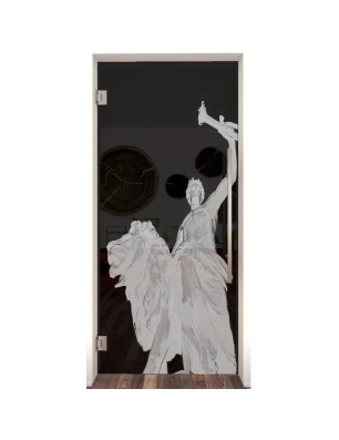 Pendeltür Rom Gelasert Auf Grauglas