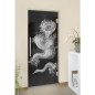 Pendeltür Dragon Gelasert Auf Grauglas Pendeltür Dragon Gelasert Auf Grauglas