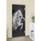 Pendeltür flying Horse Gelasert Auf Grauglas Pendeltür flying Horse Gelasert Auf Grauglas