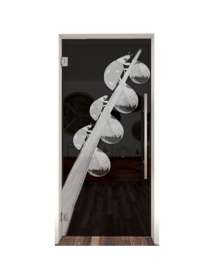 Pendeltür Maikäfer Gelasert Auf Grauglas