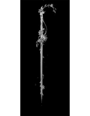 Pendeltür Floral Schwert Gelasert Auf Grauglas