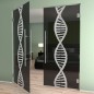 Pendeltür "DNA" Gelasert Auf Grauglas Pendeltür "DNA" Gelasert Auf Grauglas