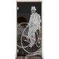 Pendeltür Vintage Bike Gelasert Auf Grauglas Pendeltür Vintage Bike Gelasert Auf Grauglas
