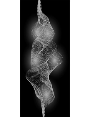 Pendeltür Abstrakt 4 Gelasert Auf Grauglas