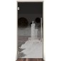 Pendeltür Leuchtturm 3 Gelasert Auf Grauglas Pendeltür Leuchtturm 3 Gelasert Auf Grauglas