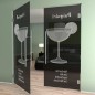 Pendeltür Daiquiri Gelasert Auf Grauglas Pendeltür Daiquiri Gelasert Auf Grauglas