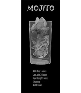 Pendeltür Mojito Gelasert Auf Grauglas