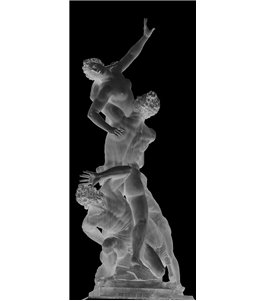 Glasschiebetür ECO-LINE Michelangelo Gelasert Auf Klarglas