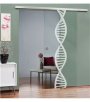 Glasschiebetür SLIM-LINE "DNA" Gelasert Auf Klarglas