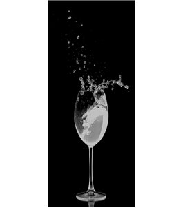 Glasschiebetür SLIM-LINE Wein Gelasert Auf Klarglas